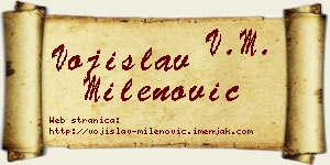 Vojislav Milenović vizit kartica